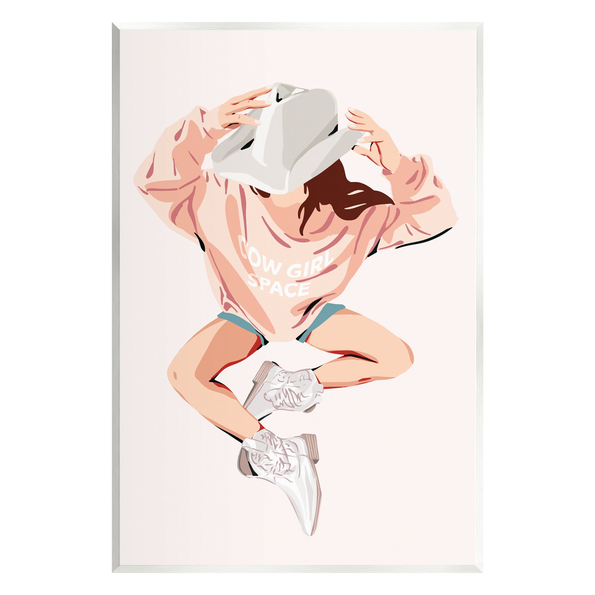 Stupell Industries Cowgirl Space Girl Beauty & Fashion Painting Unframed Art Print Wall Art, 10 x 15
