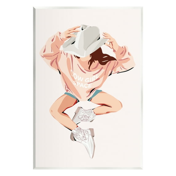 Stupell Industries Cowgirl Space Girl Beauty & Fashion Painting Unframed Art Print Wall Art, 10 x 15