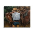 thumbnail image 1 of Stupell Industries Cowgirl Tending to Horse Animals & Insects Painting Gallery Wrapped Canvas Art Print Wall Art, 40 x 30, 1 of 8