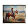 thumbnail image 1 of Stupell Industries Cowgirl in Western Scene Animals & Insects Painting Gray Floater Framed Canvas Art Print Wall Art, 31 x 25, 1 of 10