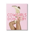 thumbnail image 1 of Stupell Industries Cowgirls Don't Cry Phrase Typography Painting Gallery Wrapped Canvas Art Print Wall Art, 30 x 40, 1 of 8
