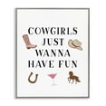thumbnail image 1 of Stupell Industries Cowgirls Wanna Have Fun Entertainment Painting Gray Framed Art Print Wall Art, 11 x 14, 1 of 2