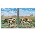 thumbnail image 1 of Stupell Industries Cows Grazing in Field Animals Painting Black Framed Art Print Wall Art, 11 x 14, Set of 2, 1 of 2