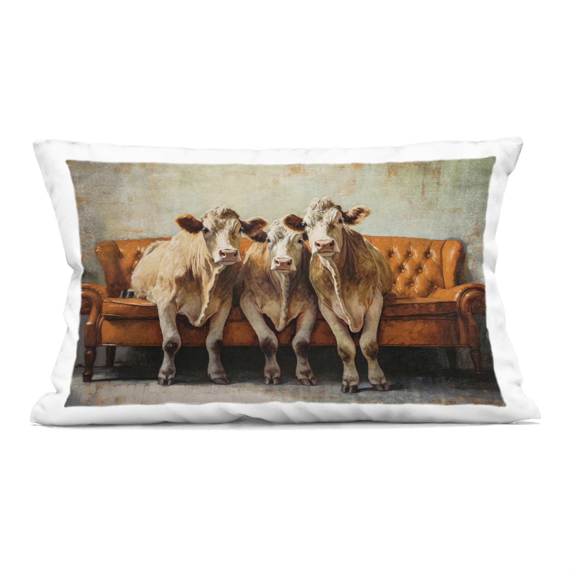 Stupell Industries Cows Just Chillin' Decorative Printed Throw Pillow, design by Tina LeCour
