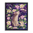 thumbnail image 1 of Stupell Industries Eclectic Coyote & Pink Florals Black Floating Frame Canvas Art, 17 x 21, by Renee Thompson, 1 of 8