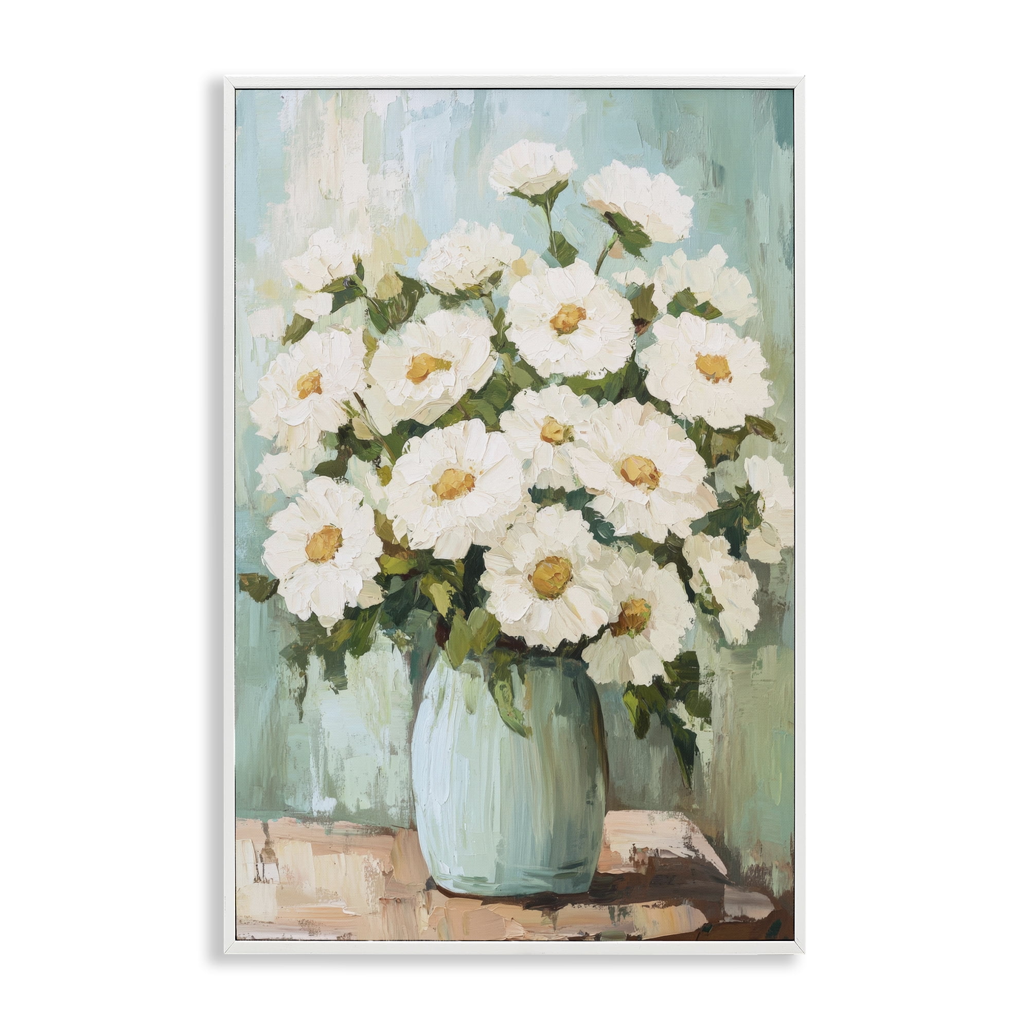 Stupell Industries Cozy Arrangement of White Blooms White Framed Giclee Art, design by Petal Prints Design