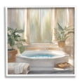 thumbnail image 1 of Stupell Industries Cozy Bathtub with Plants Botanical & Floral Painting White Framed Art Print Wall Art, 17 x 17, 1 of 9