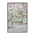 thumbnail image 1 of Stupell Industries Bohemian Cozy Cat Reading Black Framed Giclee Art, 16 x 24, by Lanie Loreth, 1 of 8