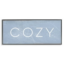 Stupell Industries Cozy Charming Distressed Phrase Typography Painting Black Framed Art Print Wall Art, 24 x 10