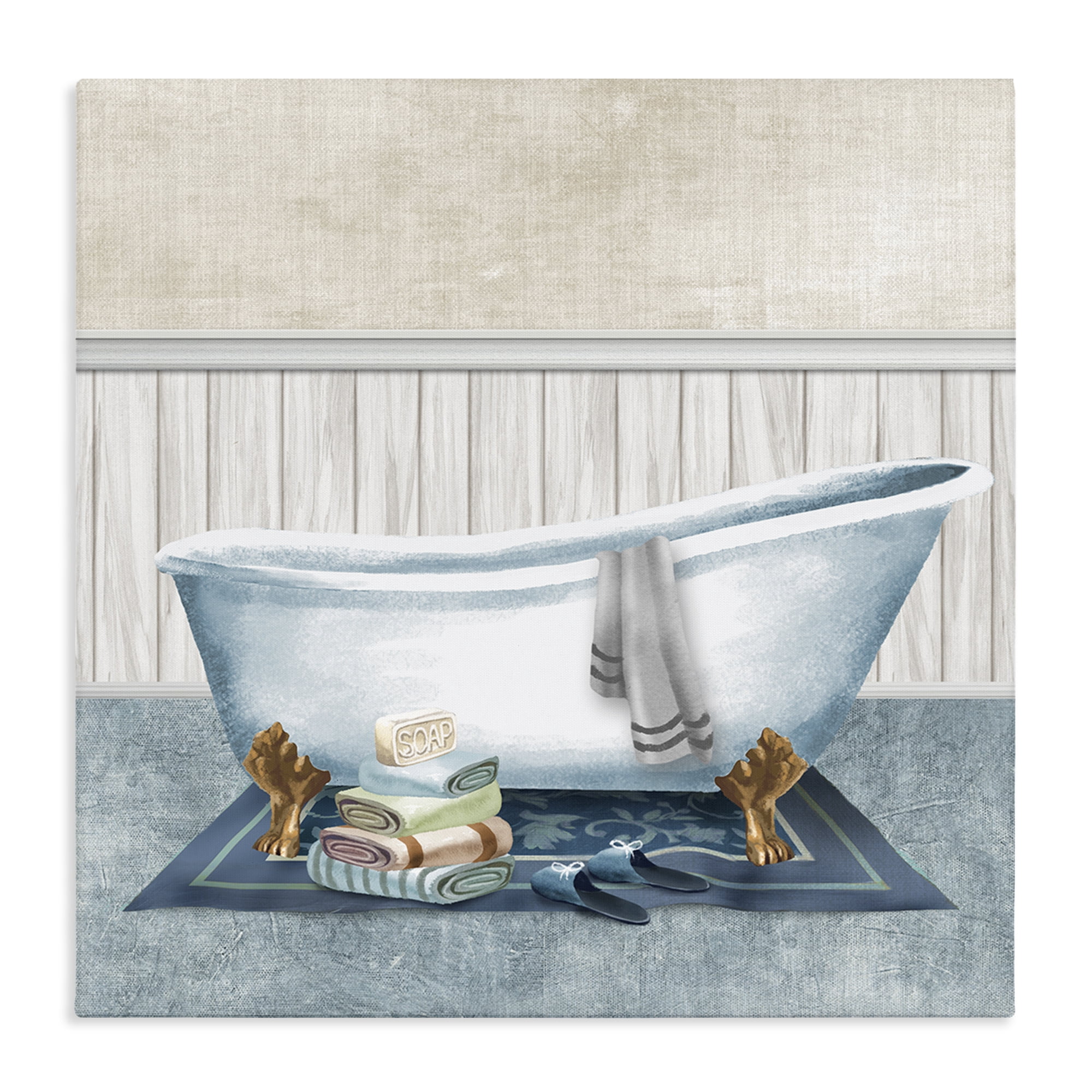 Stupell Industries Cozy Clawfoot Bathtub Spa Canvas Wall Art, design by Conrad Knutsen
