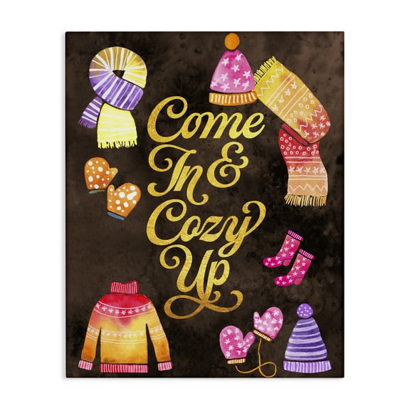 Stupell Industries Cozy Comforts Sweaters Canvas Wall Art design by Hillary Holt, 40 x 30