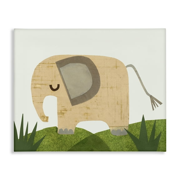Stupell Industries Cozy Corner Elephant Animals & Insects Painting Gallery Wrapped Canvas Art Print Wall Art, 20 x 16