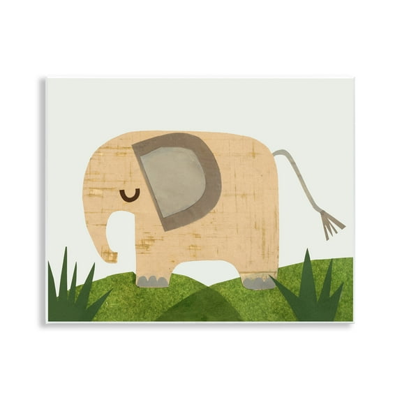 Stupell Industries Cozy Corner Elephant Animals & Insects Painting Unframed Art Print Wall Art, 14 x 11