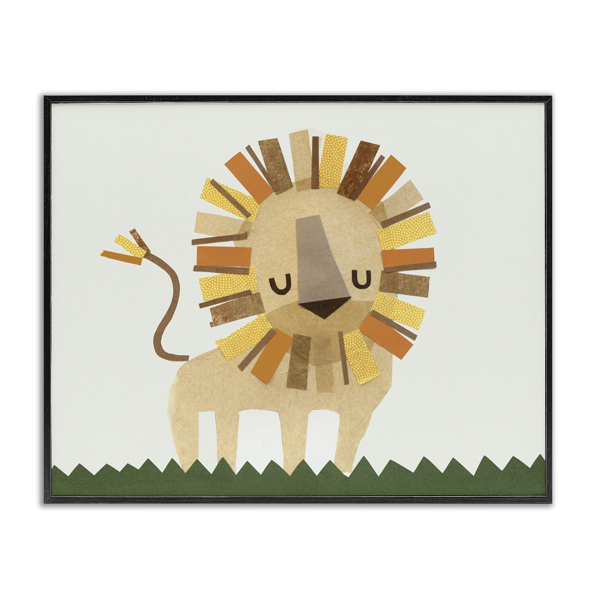 Stupell Industries Cozy Corner Lion Animals & Insects Painting Black Framed Art Print Wall Art, 20 x 16