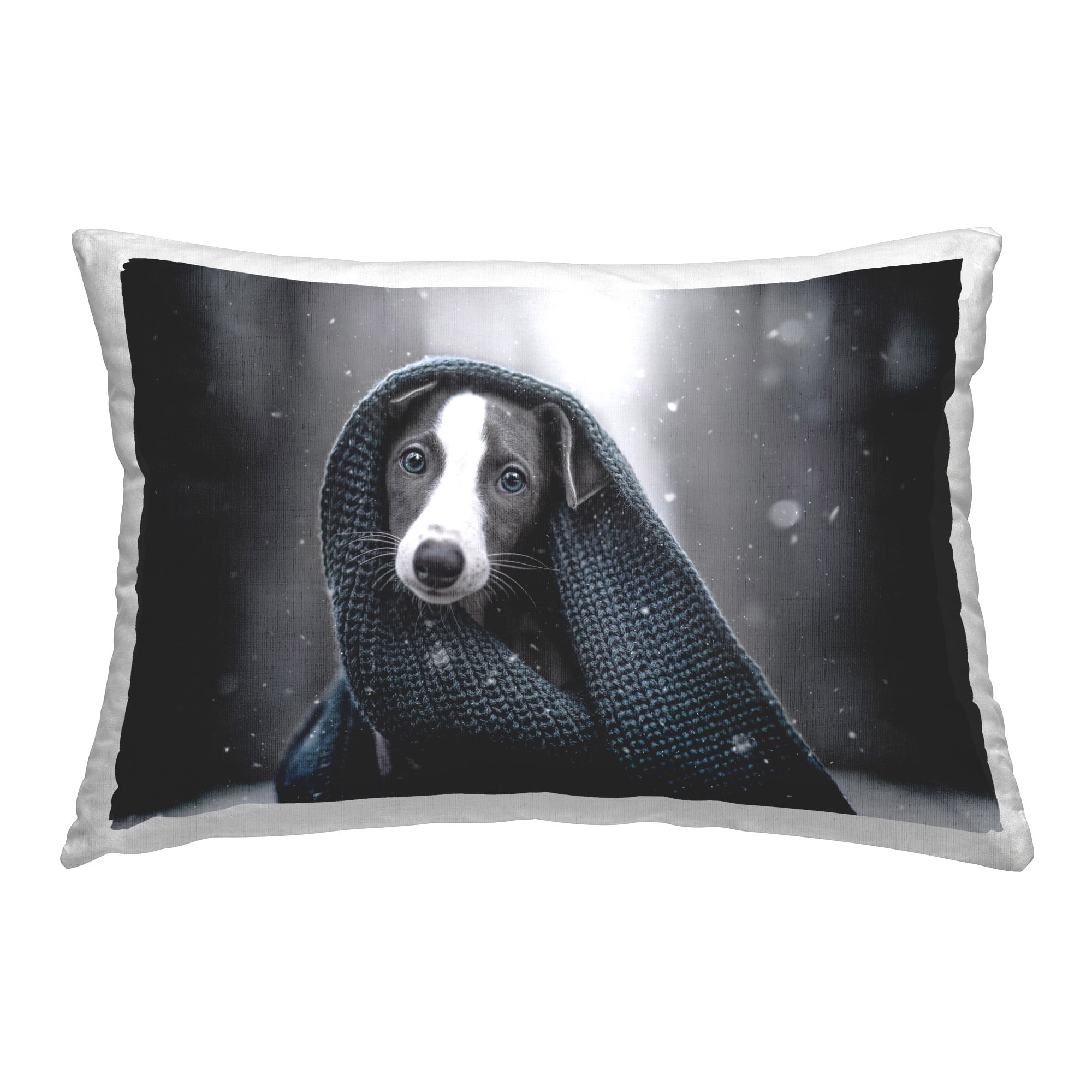 Stupell Industries Cozy Dog with Scarf Decorative Printed Throw Pillow Design by Natalie Grosse