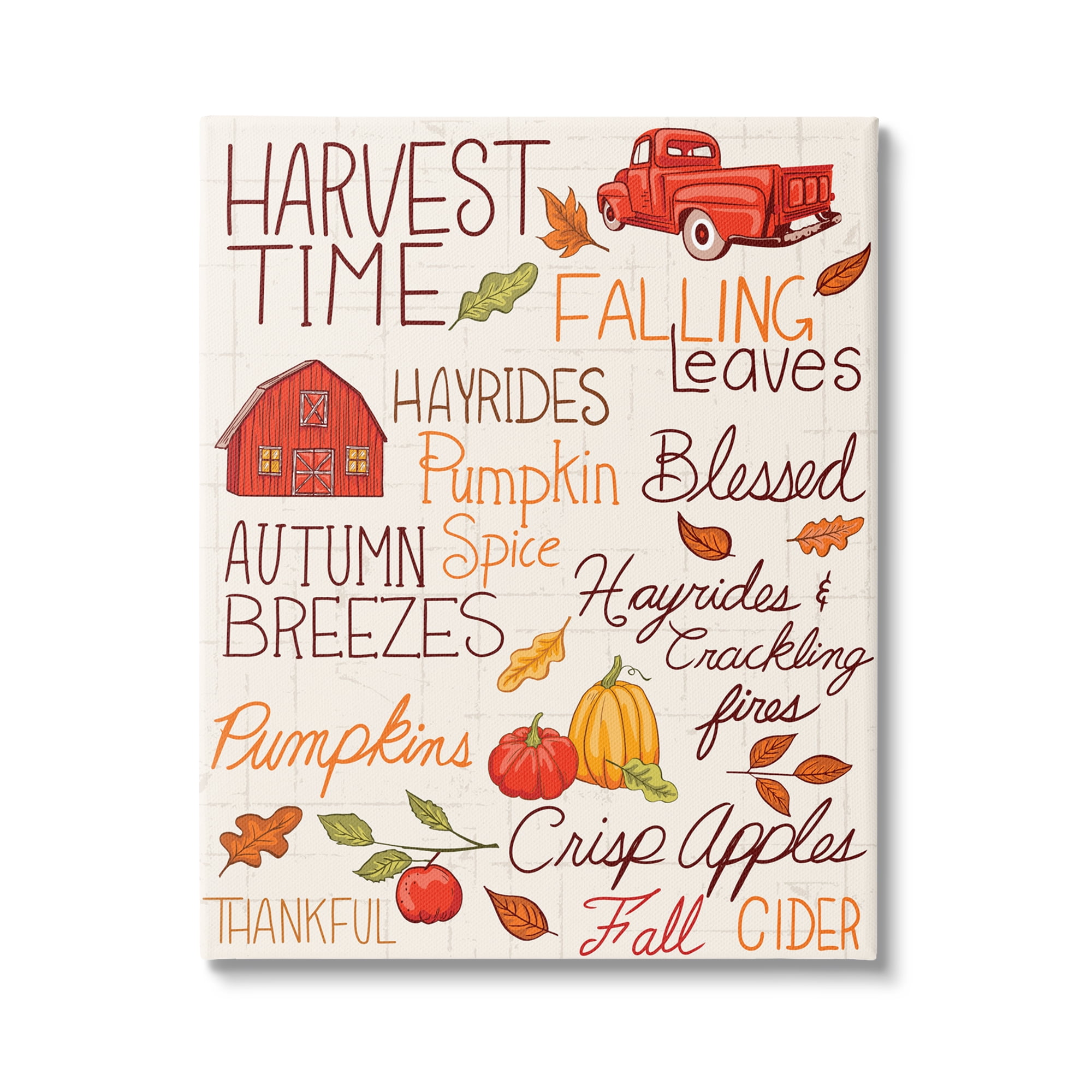 Stupell Industries Cozy Fall Activities Botanical & Floral Painting Gallery Wrapped Canvas Art Print Wall Art, 16 x 20