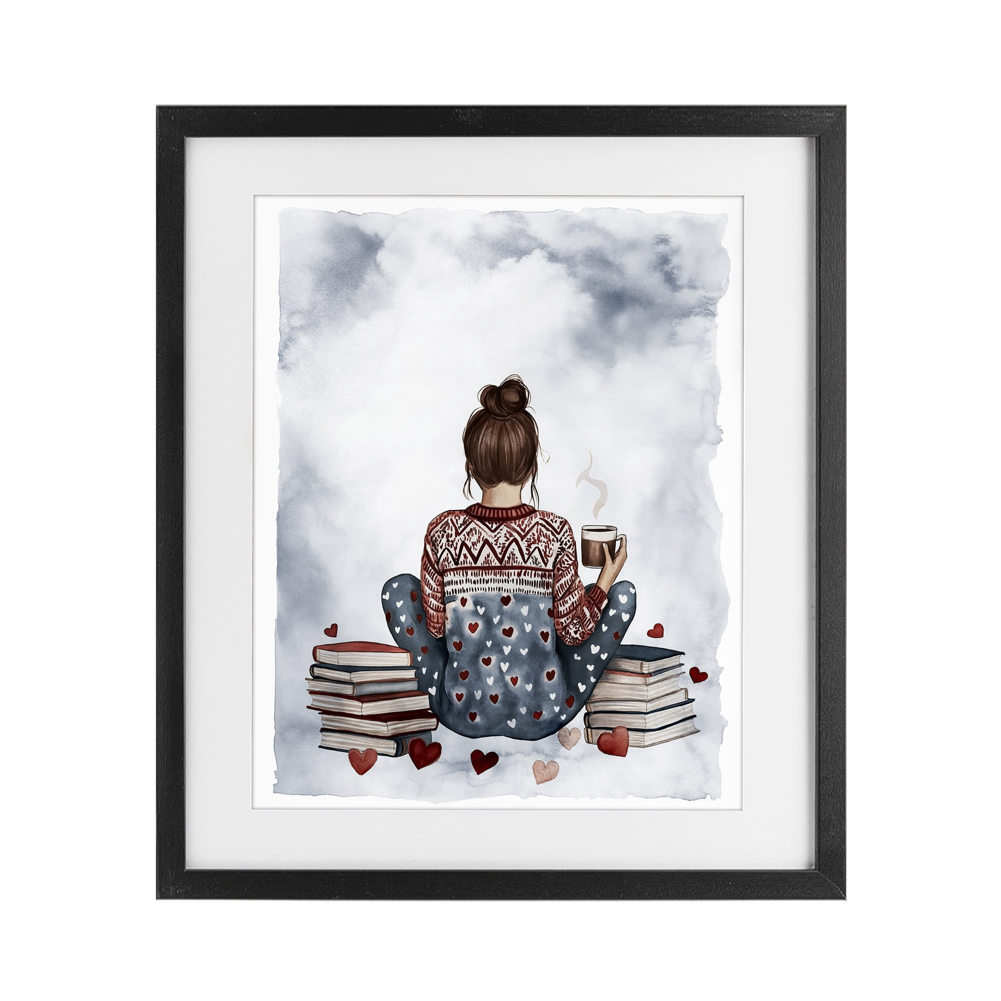 Stupell Industries Cozy Ritual Reader Black Framed Print Under Glass, design by Svetlana Aleynikova