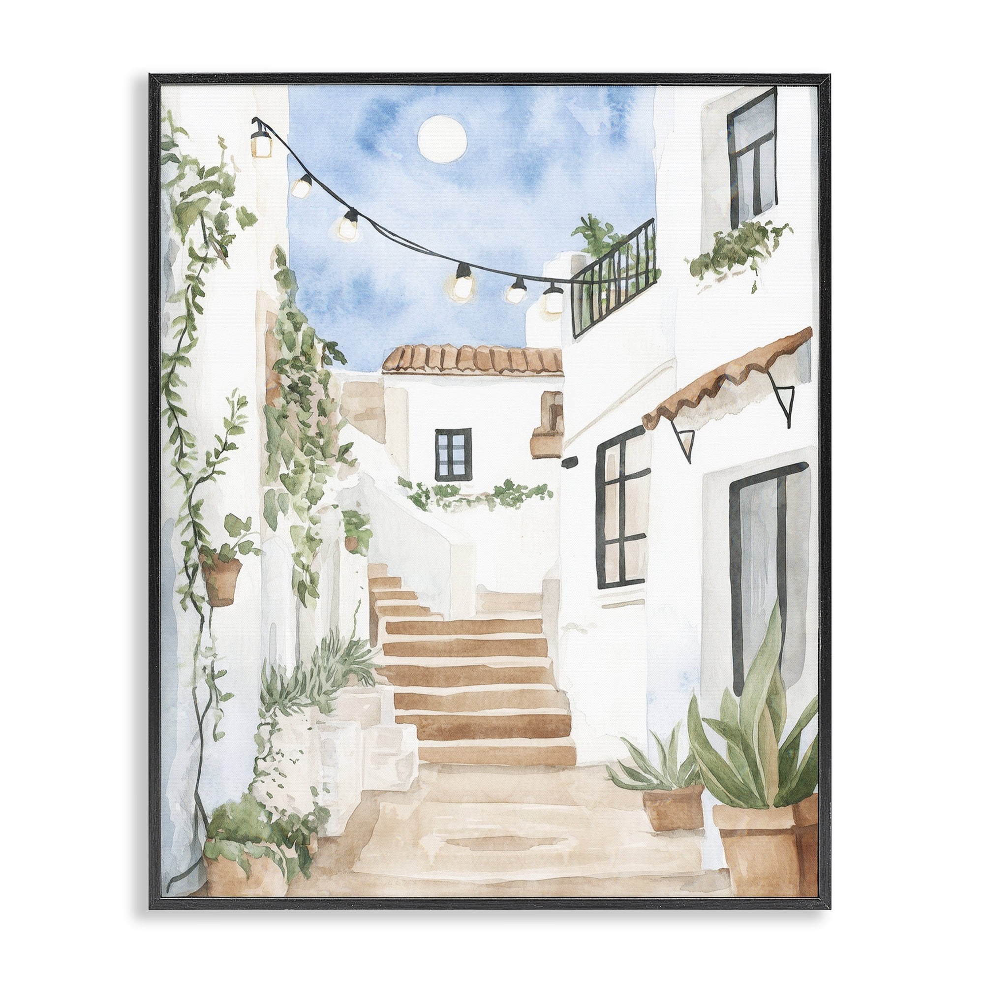 Stupell Industries Cozy Street Architecture Black Framed Giclee Art, design by Svetlana Aleynikova