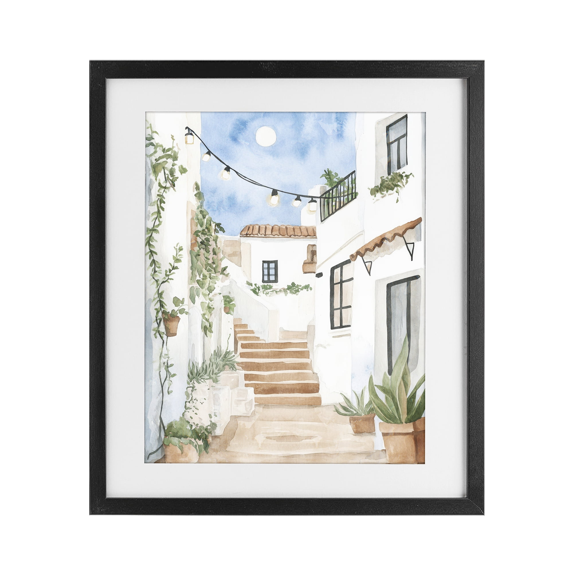 Stupell Industries Cozy Street Architecture Black Framed Print Under Glass, design by Svetlana Aleynikova