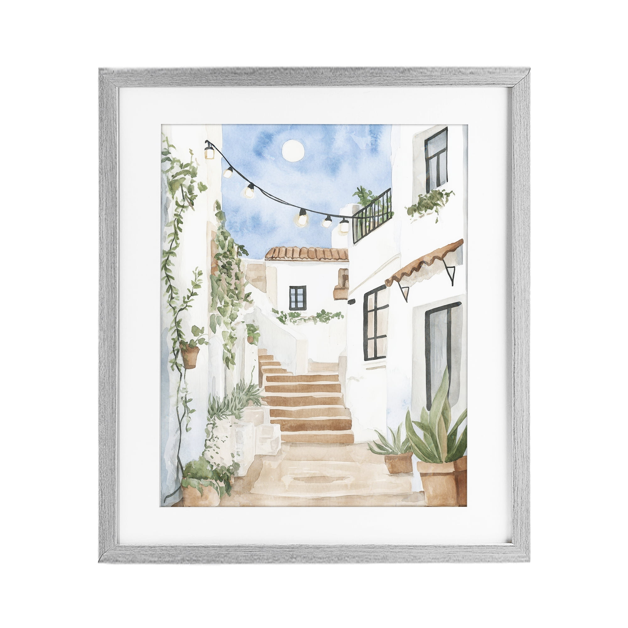 Stupell Industries Cozy Street Architecture Gray Framed Print Under Glass, design by Svetlana Aleynikova