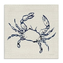 Stupell Industries Crab with Dotted Background Animals & Insects Painting Gallery Wrapped Canvas Art Print Wall Art, 17 x 17
