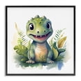 thumbnail image 1 of Stupell Industries Contemporary Crafty Dino & Foliage Black Framed Giclee Art, 12 x 12, by Steve Hunziker, 1 of 8