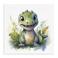 thumbnail image 1 of Stupell Industries Contemporary Crafty Dino & Foliage Canvas Art, 24 x 24, by Steve Hunziker, 1 of 8