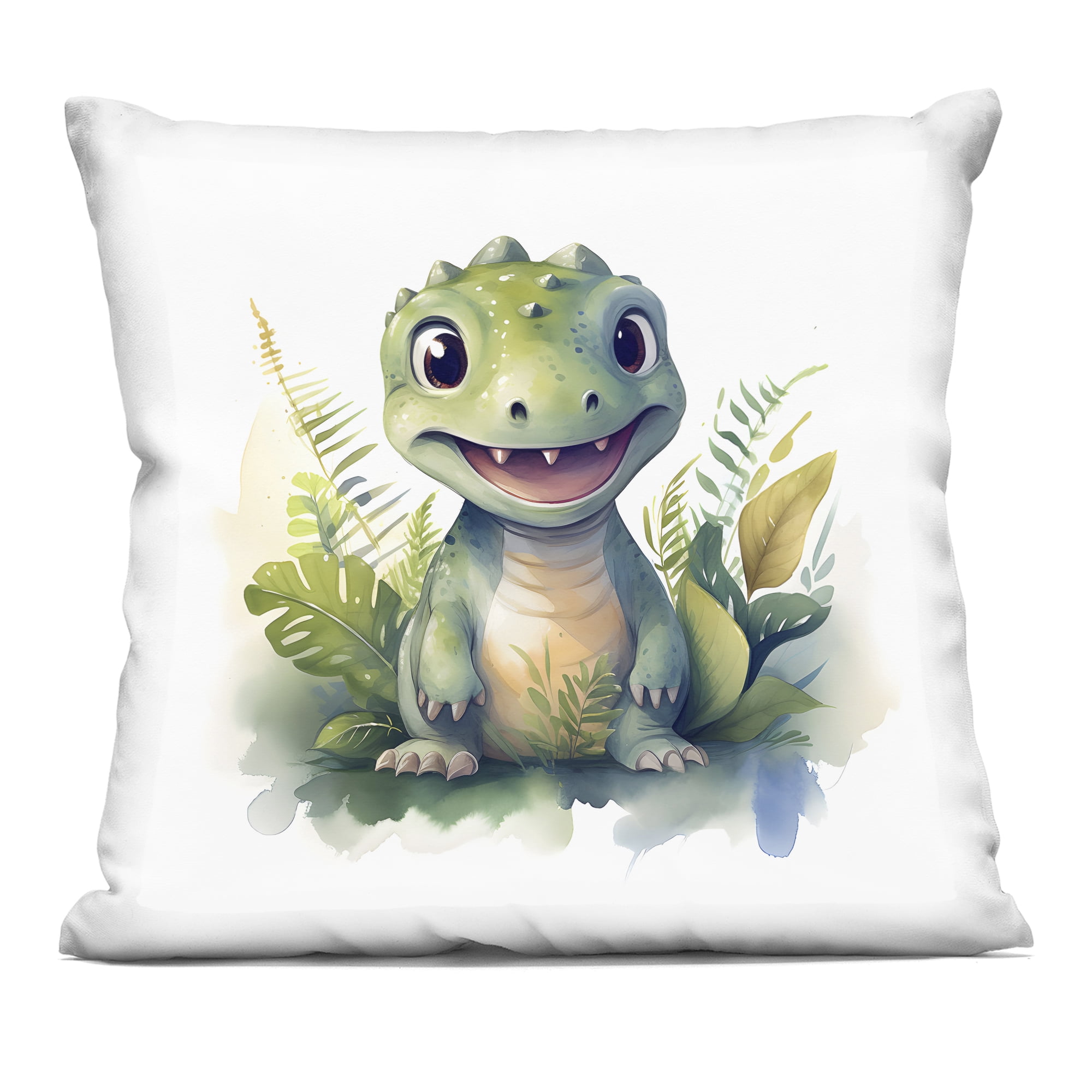 Stupell Industries Crafty Dino & Foliage Decorative Printed Throw Pillow, design by Steve Hunziker
