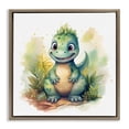 thumbnail image 1 of Stupell Industries Bohemian Crafty Smiling Dinosaur Brown Floating Frame Canvas Art, 25 x 25, by Steve Hunziker, 1 of 8