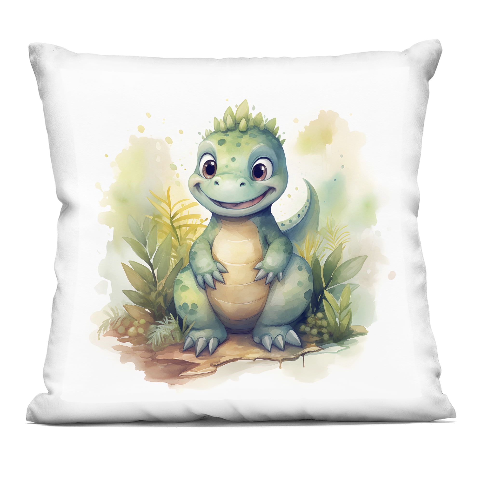 Stupell Industries Crafty Smiling Dinosaur Decorative Printed Throw Pillow, design by Steve Hunziker