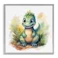 thumbnail image 1 of Stupell Industries Bohemian Crafty Smiling Dinosaur Gray Framed Giclee Art, 12 x 12, by Steve Hunziker, 1 of 8