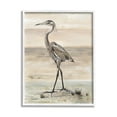 thumbnail image 1 of Stupell Industries Crane Bird Beach Shore Painting White Framed Art Print Wall Art, Design by Patricia Pinto, 1 of 7