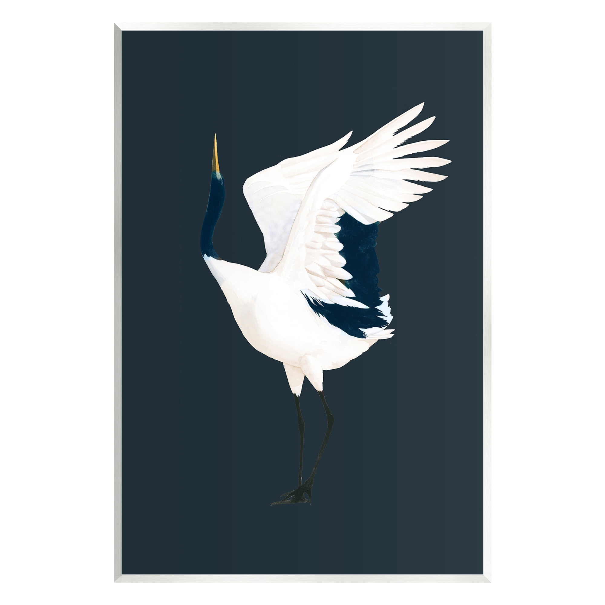 Stupell Industries Crane Bird Facing Left Animals & Insects Painting Unframed Art Print Wall Art, 10 x 15