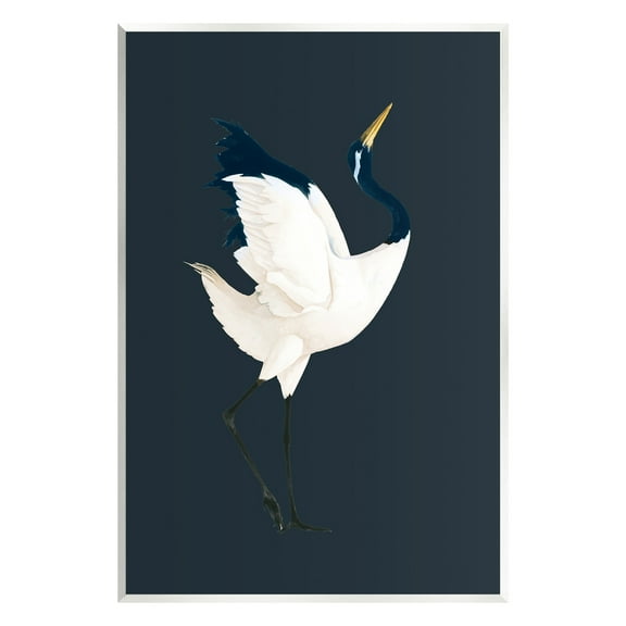 Stupell Industries Crane Bird Facing Right Animals & Insects Painting Unframed Art Print Wall Art, 10 x 15
