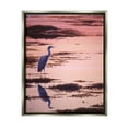 thumbnail image 1 of Stupell Industries Crane Bird in Sunrise Marsh Coastal Photography Gray Floater Framed Art Print Wall Art, 1 of 6