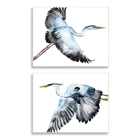 Stupell Industries Cranes Flying in Sky Blue Black Birds Wall Plaque by Melissa Wang