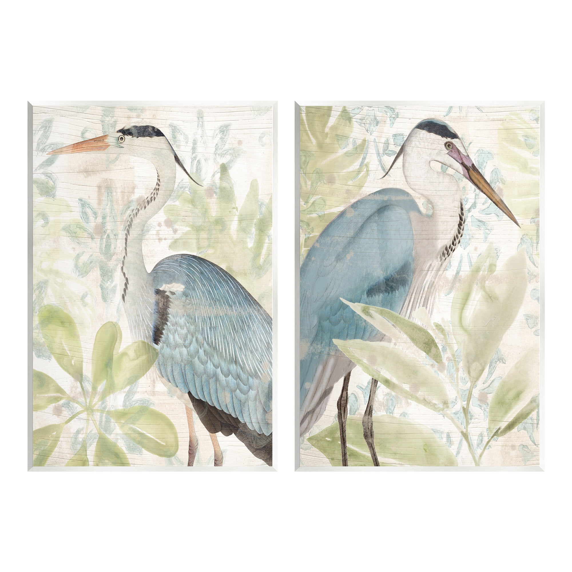 Stupell Industries Cranes & Tropical Plants Animals & Insects Painting Unframed Art Print Wall Art, 10 x 15