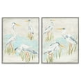 thumbnail image 1 of Stupell Industries Cranes in Marsh Pond Animals Painting Gray Framed Art Print Wall Art, 11 x 14, Set of 2, 1 of 2