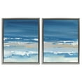 Stupell Industries Crashing Beach Wave Shore Nature Painting Gray