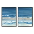 thumbnail image 1 of Stupell Industries Crashing Beach Wave Shore Painting Black Framed Art Print Wall Art, Set of 2, Design by Ethan Harper, 1 of 8