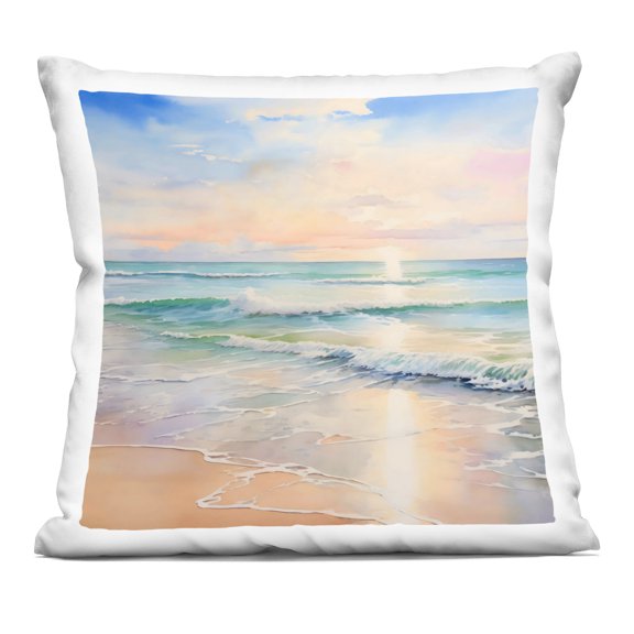 Stupell Industries Crashing On Shore at Sunrise Decorative Printed Throw Pillow design by Creative Studio, 18 x 7 x 18