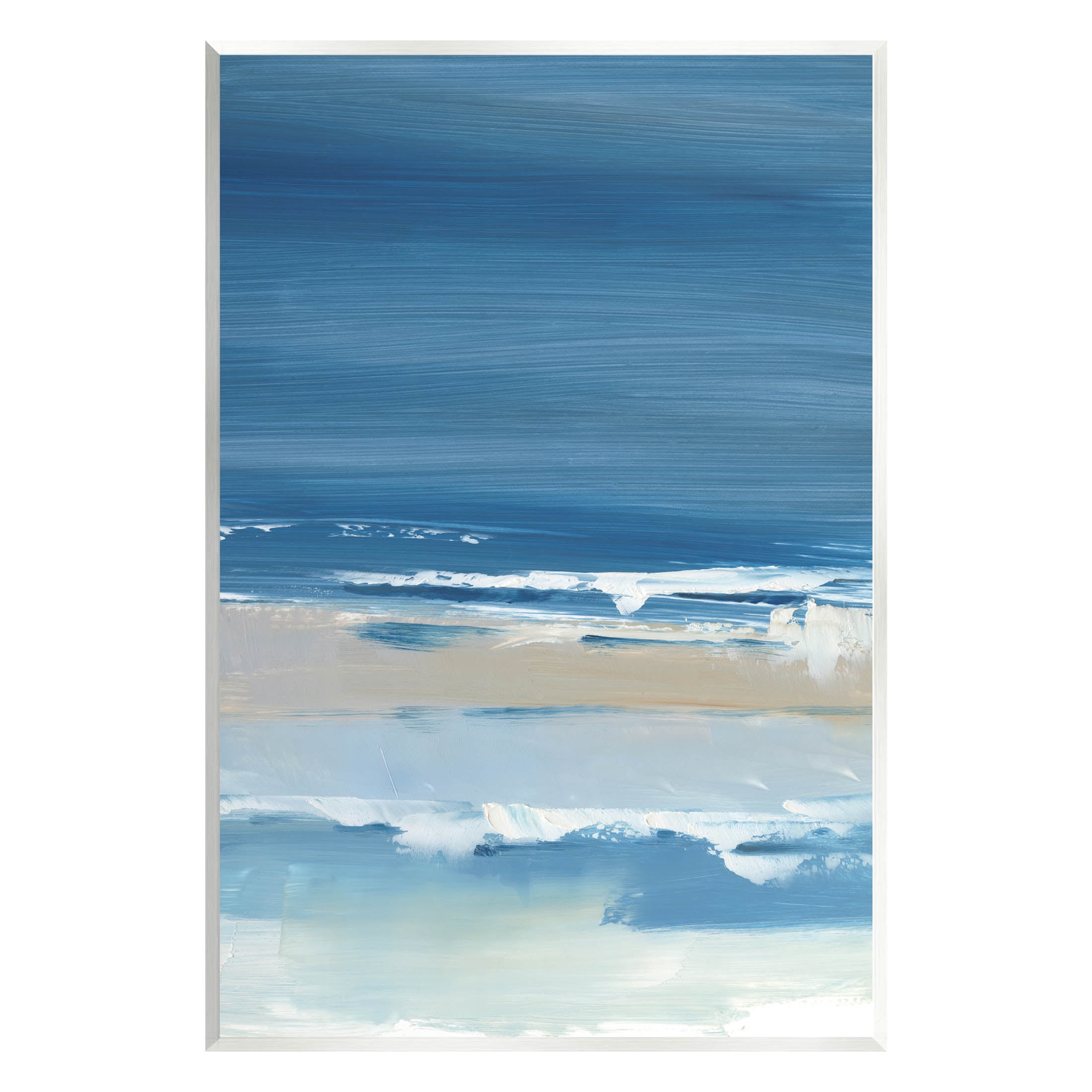 Stupell Industries Crashing Waves Ocean Shoreline Beach Painting ...