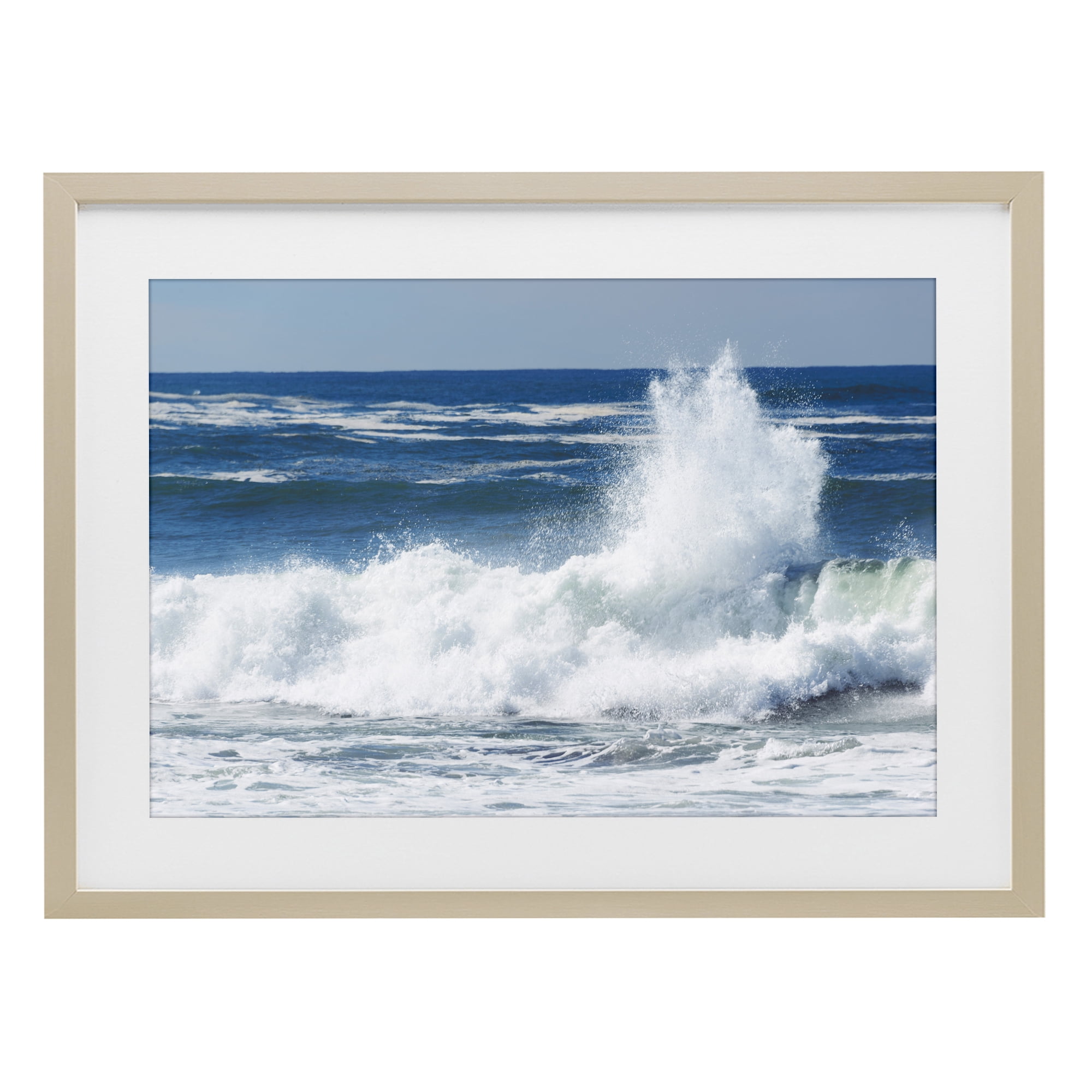 Stupell Industries Crashing Waves Splash Birch Framed Print Under Glass, design by JLM Photographs