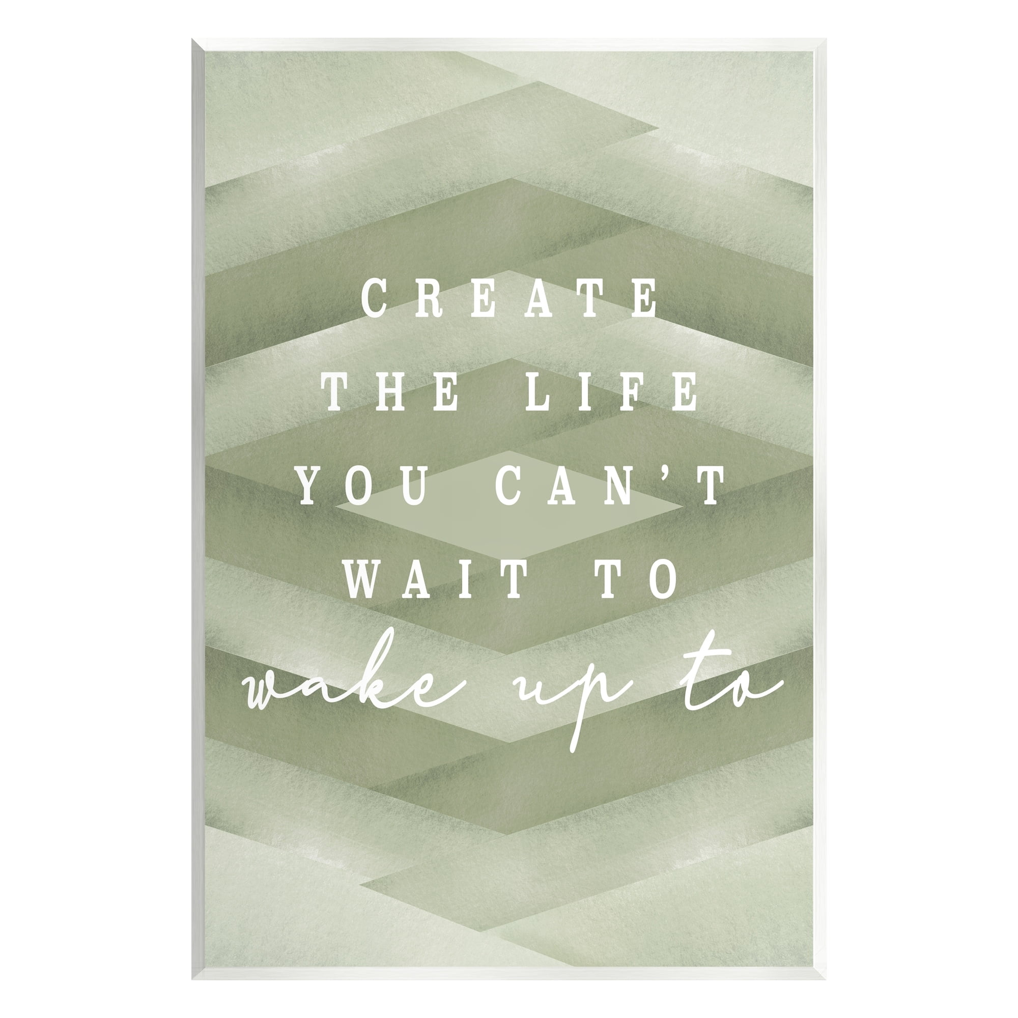 Stupell Industries Create Your Life Motivational Geometric Stripe Pattern Shapes Graphic Art Unframed Art Print Wall Art, Design by Daphne Polselli