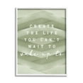thumbnail image 1 of Stupell Industries Create Your Life Motivational Geometric Stripe Pattern Shapes Graphic Art White Framed Art Print Wall Art, Design by Daphne Polselli, 1 of 5