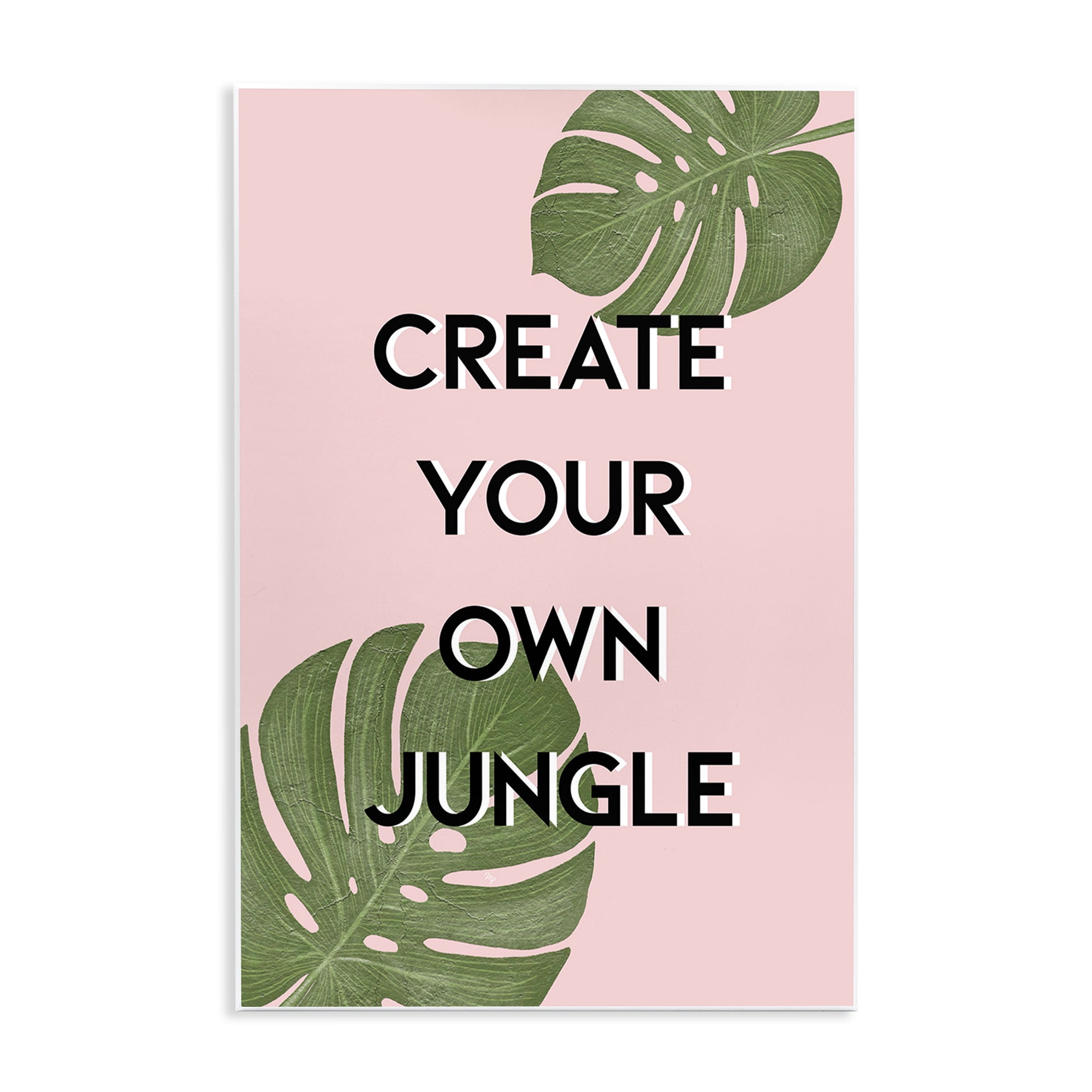 Stupell Industries Create Your Own Jungle Wall Plaque Art, design by Martina Pavlova
