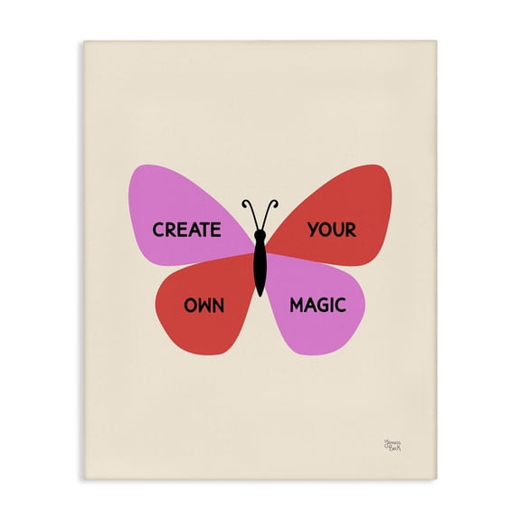 Stupell Industries Create Your Own Magic Animals Painting Wrapped Canvas Art Print Wall Art, 16 x 20
