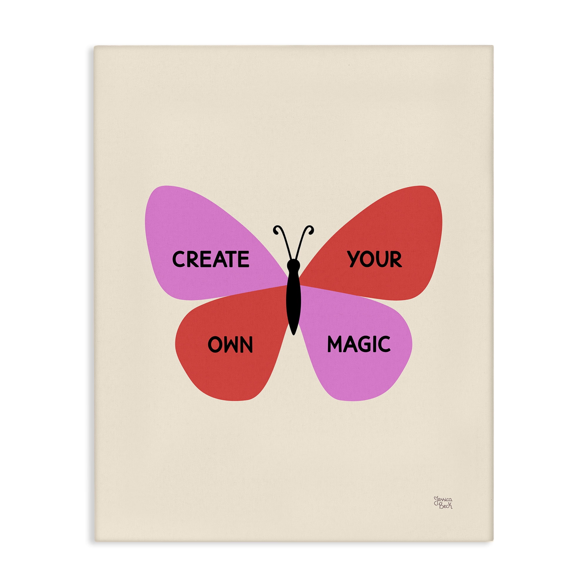 Stupell Industries Create Your Own Magic Animals Painting Wrapped Canvas Art Print Wall Art, 30 x 40