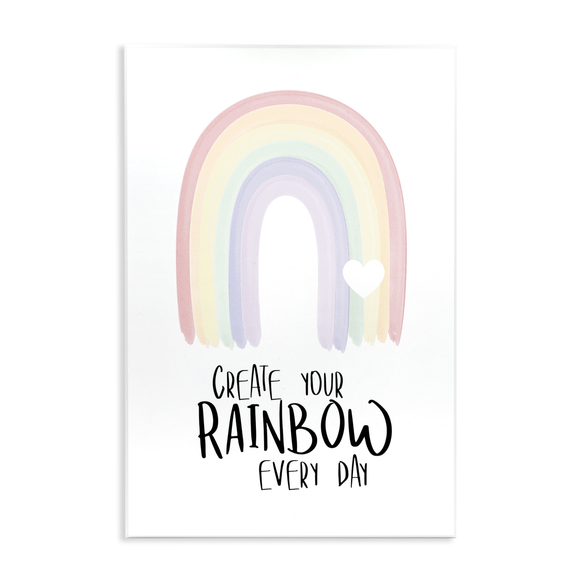 Stupell Industries Create Your Rainbow Text & Numbers Painting Unframed Art Print Wall Art, 10 x 15