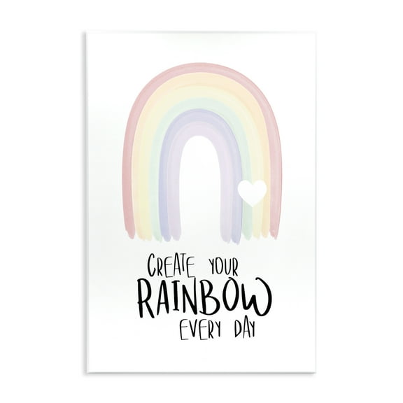 Stupell Industries Create Your Rainbow Text & Numbers Painting Unframed Art Print Wall Art, 10 x 15